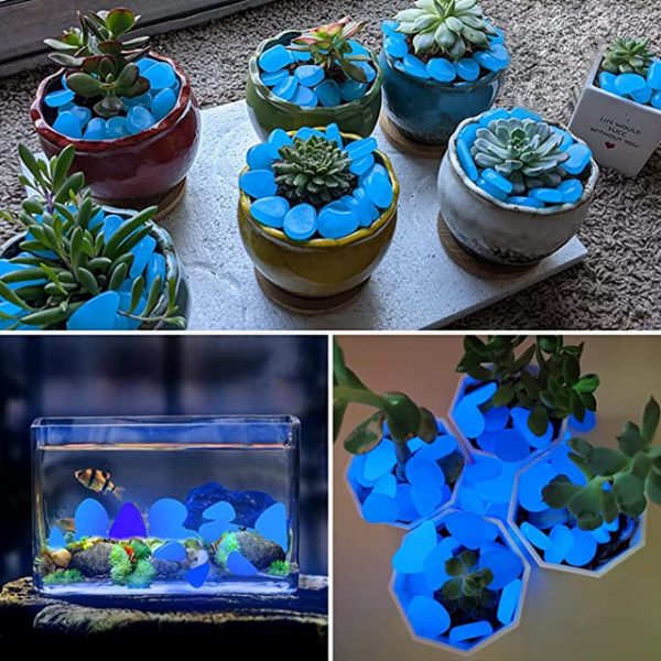 100Pcs Garden Decor Luminous Stones Glow In Dark Decorative Pebbles Pebble Rocks Outdoor Fish Tank Aquarium Decorations 2025 - US $8.99