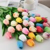 10pcs Lifelike PU Tulip Artificial Flowers: Perfect for Home Decor, Wedding Decorations, and Events - Realistic Feel Tulips for Added Elegance 2025 -