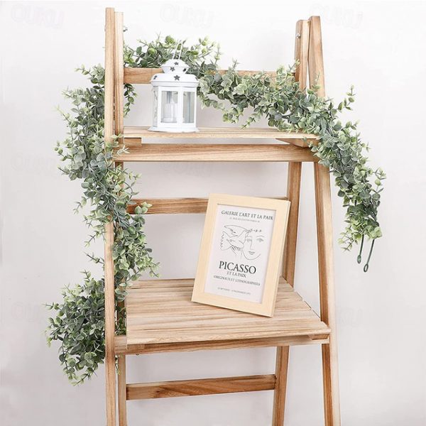 1PC artificial green plant artificial eucalyptus wreath vine 1.8m ins eucalyptus wall hanging simulation plant vine Wedding Decoration 2024 - US $9.99