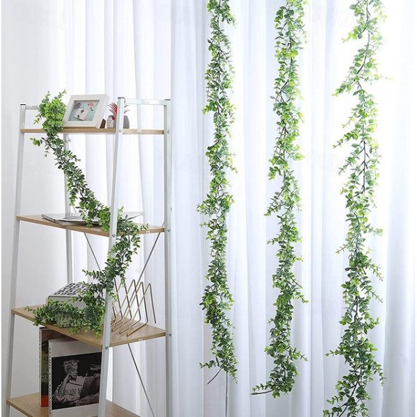 1PC artificial green plant artificial eucalyptus wreath vine 1.8m ins eucalyptus wall hanging simulation plant vine Wedding Decoration 2024 - US $9.99