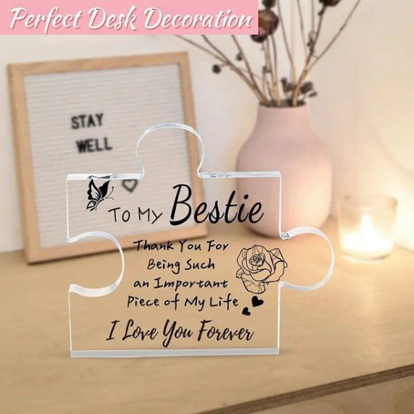 1pc, Gifts For Women, Engraved Puzzle Acrylic Plaque 3.94 X 3.94 Inch (About 10 X 10 Cm), Birthday Gifts For Women Friendship, Friendship Gifts For Wo