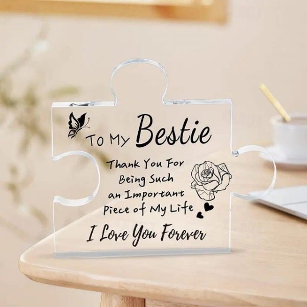 1pc, Gifts For Women, Engraved Puzzle Acrylic Plaque 3.94 X 3.94 Inch (About 10 X 10 Cm), Birthday Gifts For Women Friendship, Friendship Gifts For Wo