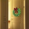 20inch Christmas Wreath with Light Iron Luminous Bow Garland LED Light-up Warm White Light Scene Decoration 30/40/50cm AA Battery Powered 2025 - US $2
