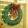 20inch Christmas Wreath with Light Iron Luminous Bow Garland LED Light-up Warm White Light Scene Decoration 30/40/50cm AA Battery Powered 2025 - US $2