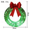 20inch Christmas Wreath with Light Iron Luminous Bow Garland LED Light-up Warm White Light Scene Decoration 30/40/50cm AA Battery Powered 2025 - US $2