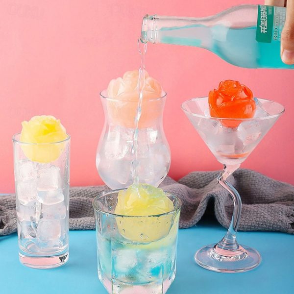 3D Rose Ice Cube Mold - Easy Release, Food Grade Silicone 2025 - US $5.99