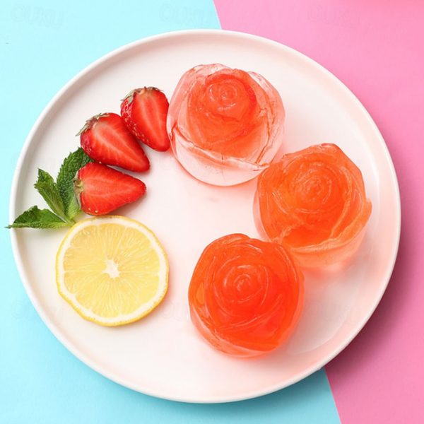 3D Rose Ice Cube Mold - Easy Release, Food Grade Silicone 2025 - US $5.99
