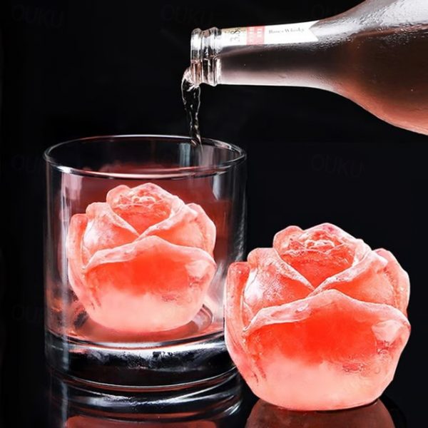 3D Rose Ice Cube Mold - Easy Release, Food Grade Silicone 2025 - US $5.99