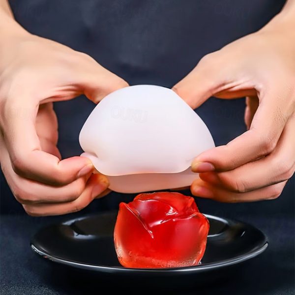 3D Rose Ice Cube Mold - Easy Release, Food Grade Silicone 2025 - US $5.99