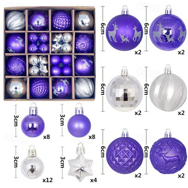 44Pcs Christmas Baubles Ornaments for Xmas Christmas Tree - Christmas Tree Decorations Hanging Ball for Holiday Wedding Party Decoration 2025 - US $12