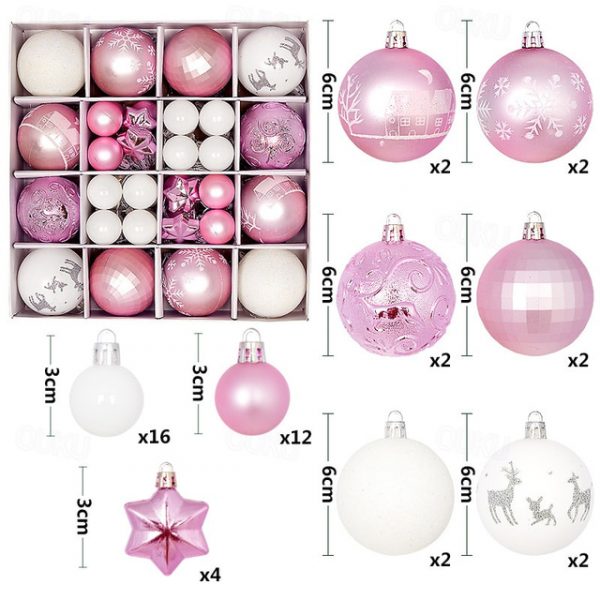 44Pcs Christmas Baubles Ornaments for Xmas Christmas Tree - Christmas Tree Decorations Hanging Ball for Holiday Wedding Party Decoration 2025 - US $12