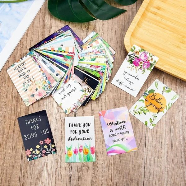 72pcs Cute Unique Positive Cards, Inspirational And Motivational Cards, Back To School Gifts, Party Favors, Birthday Decor, Party Gift Decor, Party Su