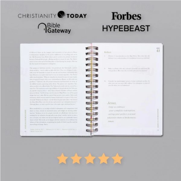 A Beautiful Year in The Bible Mothers Day Gifts for Mom for Christians Upgrade Spiral-Bound Women Bible Study Guide, The 52-Week Bible Study for Women