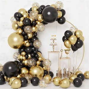 Black Gold Balloon Garland Kit, Graduation Party Decorations, Black, Gold & White Balloon Arch for Weddings, Birthdays & Celebrations 2025 - US $12.99
