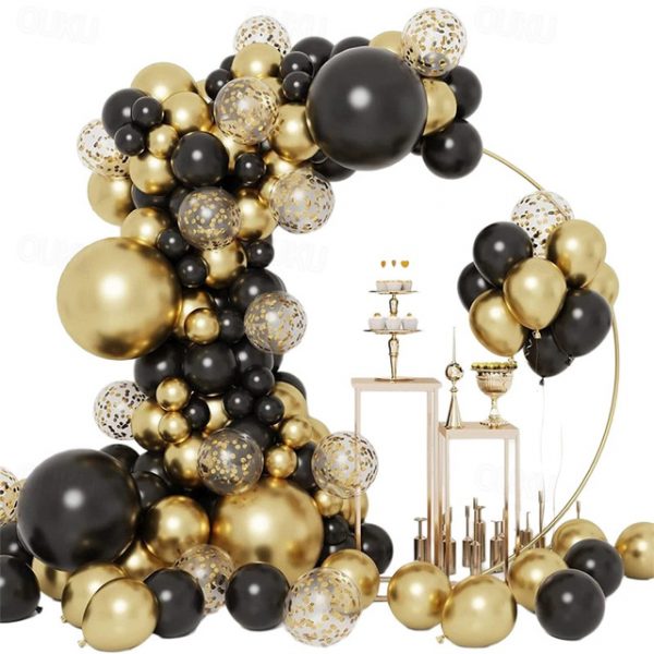 Black Gold Balloon Garland Kit, Graduation Party Decorations, Black, Gold & White Balloon Arch for Weddings, Birthdays & Celebrations 2025 - US $12.99