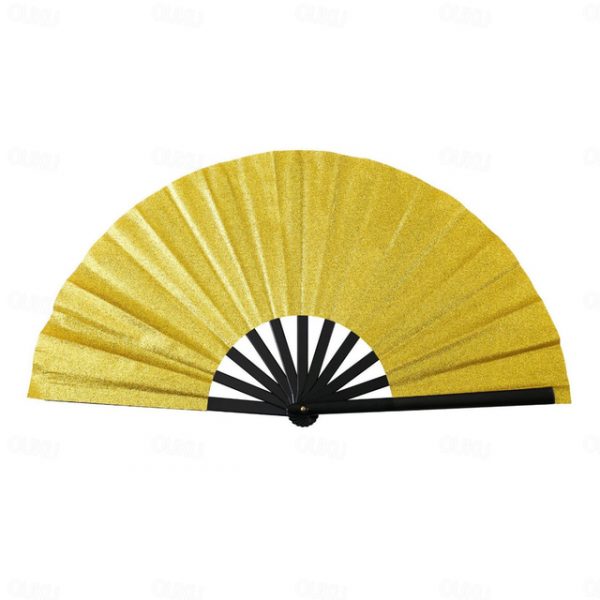 Boots on The Ground Fan Large Holographic Folding Hand Fan Line Dance Popping Fan, Clap Fans for Line Dancing Foldable Craft Holding Laser Colors Hand