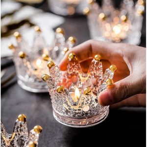 Crystal Candle Holder (Candle Not Included), Elegant Home Decor, Gift for Father's Day, Mother's Day, Christmas, Valentine's Day, Anniversary, Birthda