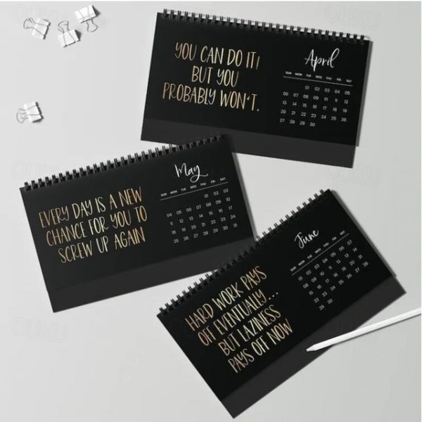 Demotivational Sarcastic Wall Calendar, 2025 Negative Sarcasm Calendar Desk Calendar, Christmas Calendar Gift New Year's Calendar Gift Xmas Gift 2025