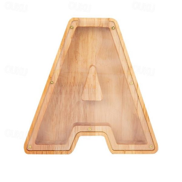 DIY Wooden Piggy Bank for Boys and Girls Letters Coin Bank Wooden Money Box,Money Box Wooden Piggy Bank Gift for Kids Birthday, Christmas Gift 2025 -