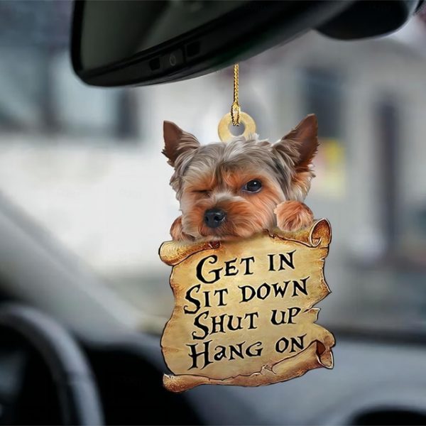 Dog Car Hanging Ornament,Acrylic 2D Flat Dog in The Hands of God Printed 2D Flat Keychain, Optional Acrylic Ornament and Car Rear View Mirror Accessor