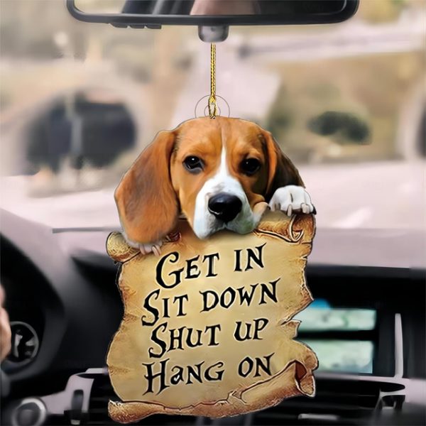 Dog Car Hanging Ornament,Acrylic 2D Flat Dog in The Hands of God Printed 2D Flat Keychain, Optional Acrylic Ornament and Car Rear View Mirror Accessor