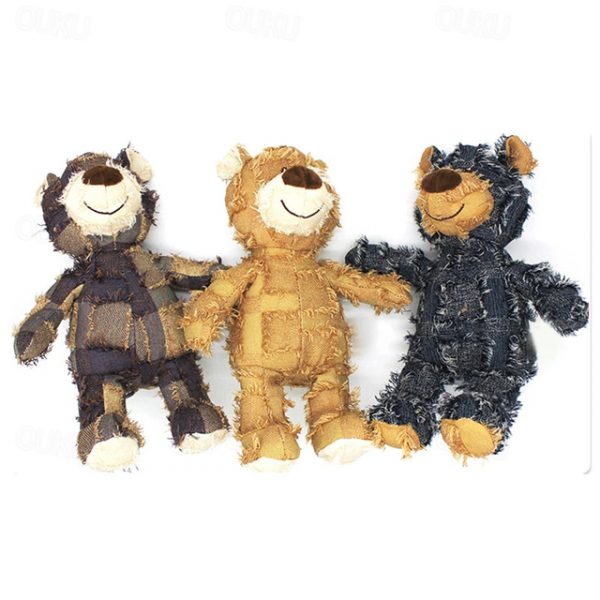 Dog Companion For Heavy Chewers,Indestructible Bear Dog Toy- Durable Squeaky Plush Toy, Unbreakable and Robust for Aggressive Chewers 2025 - US $10.99