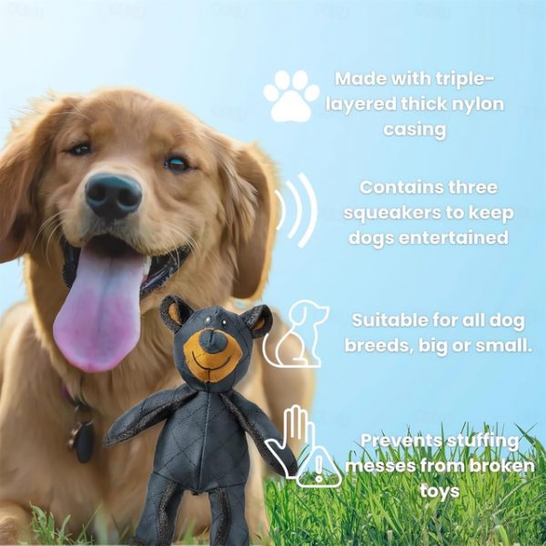 Dog Companion For Heavy Chewers,Indestructible Bear Dog Toy- Durable Squeaky Plush Toy, Unbreakable and Robust for Aggressive Chewers 2025 - US $10.99