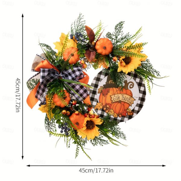Fall Wreath Thanksgiving Wreath for Front Door Simple Fall Sign for Halloween Thanksgiving Outdoor Decor Hanging Ornaments 2025 - US $23.99
