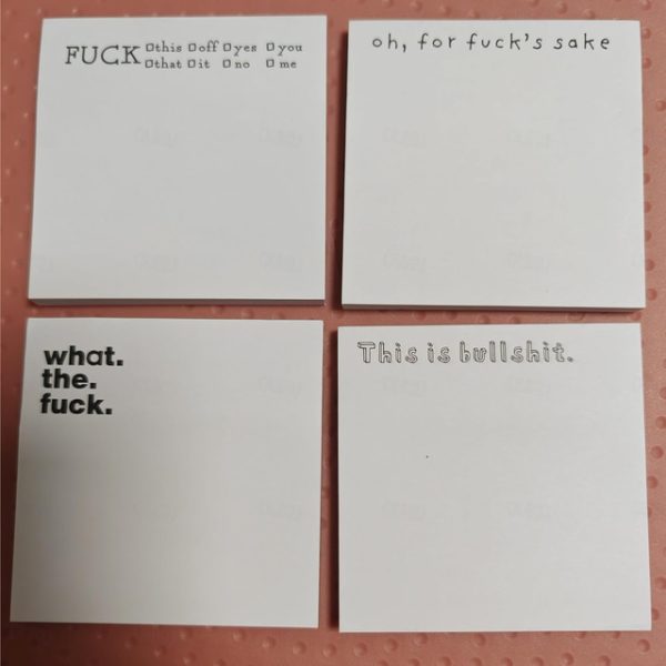 Funny Sticky Note Gift, What The Fucks Sticky Notepad Novelty Notepads, Funny Sassy Rude Desk Accessory Gifts for Friends, Co-Workers, Boss 2024 - US