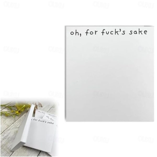 Funny Sticky Note Gift, What The Fucks Sticky Notepad Novelty Notepads, Funny Sassy Rude Desk Accessory Gifts for Friends, Co-Workers, Boss 2024 - US