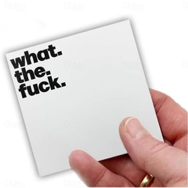 Funny Sticky Note Gift, What The Fucks Sticky Notepad Novelty Notepads, Funny Sassy Rude Desk Accessory Gifts for Friends, Co-Workers, Boss 2024 - US