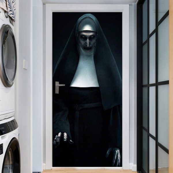 Halloween Ghost Sister Creative 3D Door Sticker Personalized Wood Door Home Decoration Wall Decal Paper Refurbished Wall Decal 2025 - US $22.99
