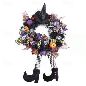 Halloween Wreath Door Hanging Wreath Skeleton Haunted House Decoration Pendant 2025 - US $18.99