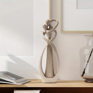 Kissing Couple Statue Abstract Sculpture Resin Statue Home Decor Modern Home Office Desktop Shelf Bookshelf Decoration,Christmas Gift 2025 - US $13.99