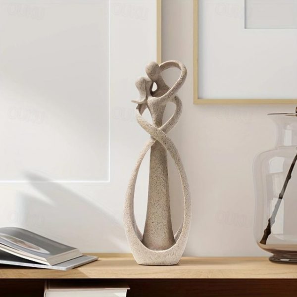 Kissing Couple Statue Abstract Sculpture Resin Statue Home Decor Modern Home Office Desktop Shelf Bookshelf Decoration,Christmas Gift 2025 - US $13.99