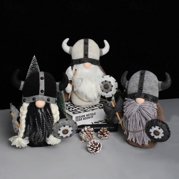 Medieval Viking Gladiator Gnome Plush Doll, Faceless Elder Warrior Stuffed Figurine, Nordic Knight Plush Decor Toy 2025 - US $10.99