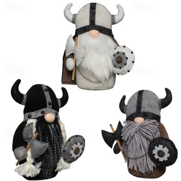 Medieval Viking Gladiator Gnome Plush Doll, Faceless Elder Warrior Stuffed Figurine, Nordic Knight Plush Decor Toy 2025 - US $10.99
