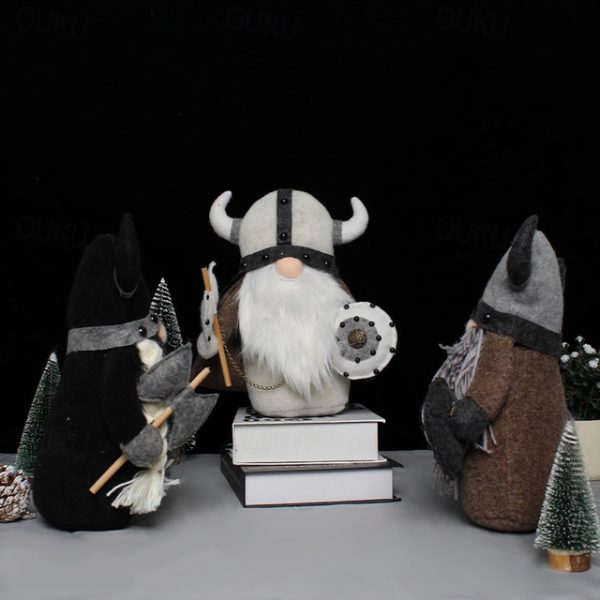 Medieval Viking Gladiator Gnome Plush Doll, Faceless Elder Warrior Stuffed Figurine, Nordic Knight Plush Decor Toy 2025 - US $10.99