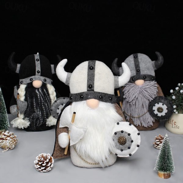 Medieval Viking Gladiator Gnome Plush Doll, Faceless Elder Warrior Stuffed Figurine, Nordic Knight Plush Decor Toy 2025 - US $10.99