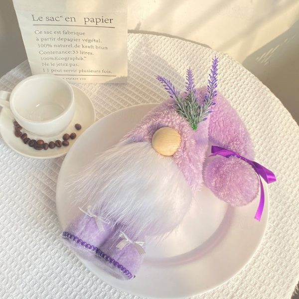 Mother's Day Gnome Decoration, Purple Standing Faceless Gnome Doll, Tabletop Figurine for Mom, Cute Holiday Shelf Decor Gift for Her 2025 - US $5.99