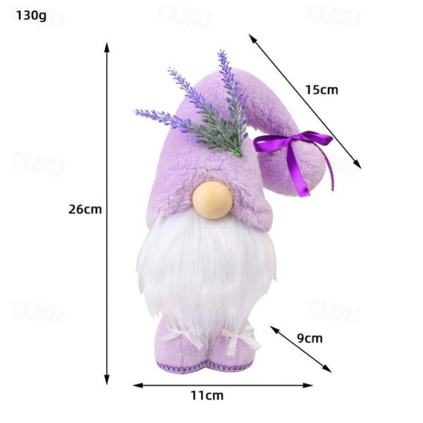 Mother's Day Gnome Decoration, Purple Standing Faceless Gnome Doll, Tabletop Figurine for Mom, Cute Holiday Shelf Decor Gift for Her 2025 - US $5.99