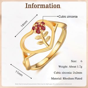 Personalized Custom Flower Ring Custom Best Gift for Mom Birthstone Jewelry for Wife or Girlfriend for Mother's Day, Anniversary 2025 - US $16.99