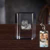 Personalized Graduation Gift Custom 3D Engraved Crystal Photo Class of 2025 Graduate Inspirational Gifts Rectangle Shaped Holographic Laser Photo Deco