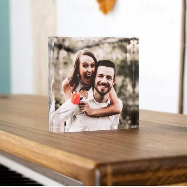 Personalized Graduation Photo Block Acrylic Custom Glass Photo Block Acrylic Block Photo Crystal Wedding Gift Birthday Father's Day Weddings 2025 - US