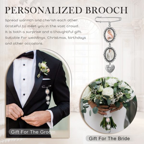 Personalized Graduation Pin Brooch Custom Photo Charm Best Wedding Graduation Memorial Sympathy Gift for Anniversary or Birthday Ideal for Friends, Fa