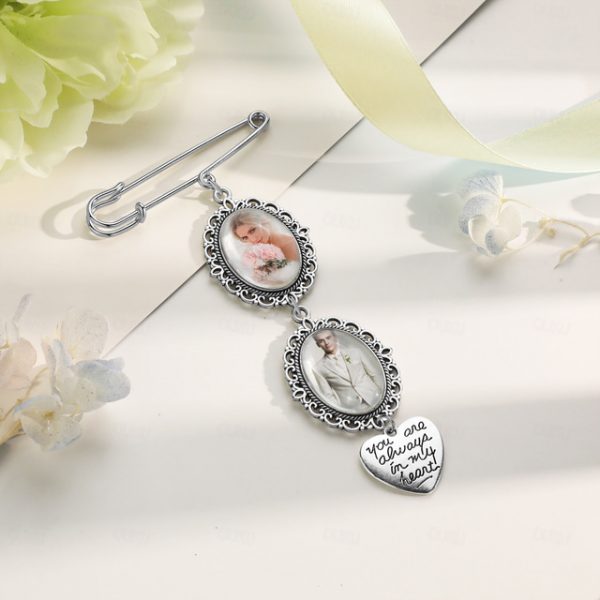 Personalized Graduation Pin Brooch Custom Photo Charm Best Wedding Graduation Memorial Sympathy Gift for Anniversary or Birthday Ideal for Friends, Fa