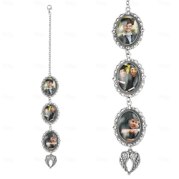 Personalized Graduation Tassel Photo Charm, Custom Memorial Best Graduation Gift,Charm with Angel Wings Unique Keepsake for Friends or Yourself, Perfe