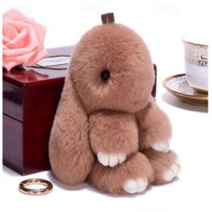 Plush Hanging Rabbit Pendant – Floppy Ear Bunny Keychain with Imitation Otter Fur, Mini Cute Rabbit Charm for Backpacks 2025 - US $4.99