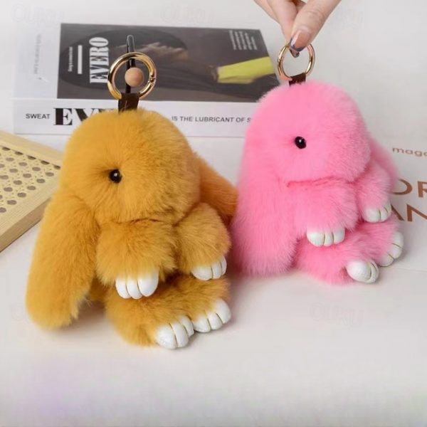 Plush Hanging Rabbit Pendant – Floppy Ear Bunny Keychain with Imitation Otter Fur, Mini Cute Rabbit Charm for Backpacks 2025 - US $4.99