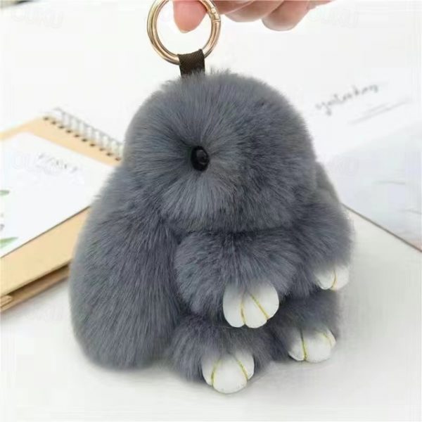 Plush Hanging Rabbit Pendant – Floppy Ear Bunny Keychain with Imitation Otter Fur, Mini Cute Rabbit Charm for Backpacks 2025 - US $4.99